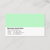 ミントグリーン | "フレッシュでリフレッシュ"  名刺 (裏面)