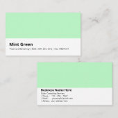 ミントグリーン | "フレッシュでリフレッシュ"  名刺 (正面/裏面)