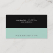 ミントグリーン/ブラック2 (モダンタイプ) 名刺 (裏面)