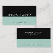 ミントグリーン/ブラック 名刺 (正面/裏面)