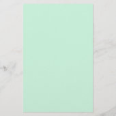ミントグリーン モノグラム 名前 オーダーメイド カラー エレガント 便箋 (裏面)