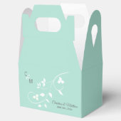 ミントグリーン&ライトグレーつる植物イニシャルサンキューユナイテッド フェイバーボックス (オープン)