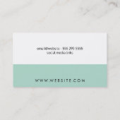 ミントグリーン 名刺 (裏面)