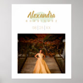 ミントグリーン&金ゴールドフォトキンセアニェラ ポスター (正面)