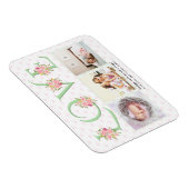 ミントグリーンLOVE，ピンクのバラValentines Day マグネット (右側)