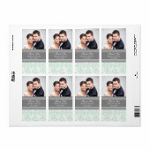 ミントグレーダマスク写真ウェディングラベル ラベル (フルシート)