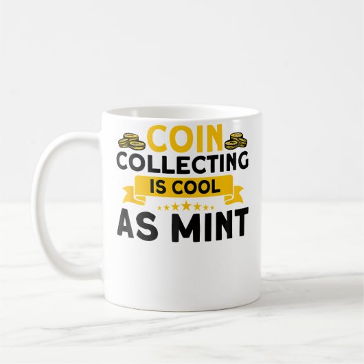 ミントコインCのようにクールな貨幣収集 コーヒーマグカップ (左)