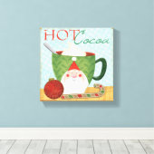 ミントココア付きホリデーカップ キャンバスプリント (インサイチュ (ウッドフロア))