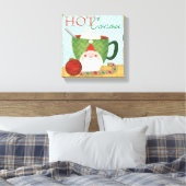 ミントココア付きホリデーカップ キャンバスプリント (インサイチュ (寝室))