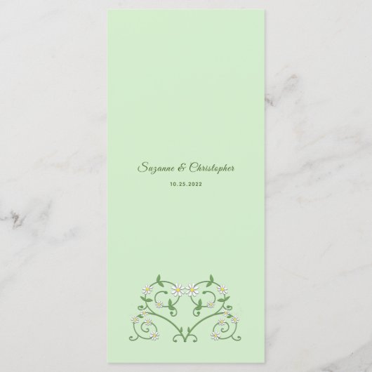 ミントコースメニュー数々ののつる植物ハート メニュー (裏面)