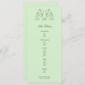 ミントコースメニュー数々ののつる植物ハート メニュー (正面/裏面)