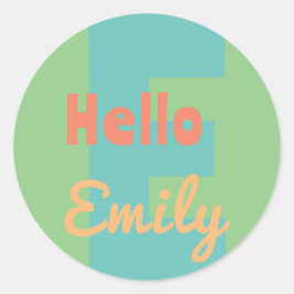 ミントコーラルピモダンックピーチのシール ラウンドシール