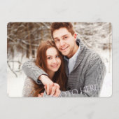 ミントゴールドのコンフェッティ ウェディングフォト セーブ・ザ・デート (裏面)