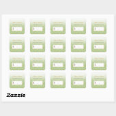 ミントゴールドのブティック価格タグ スクエアシール (シート)