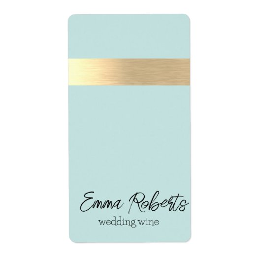 ミントゴールド素朴箔 ラベル (正面)