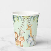 ミントサファリの動物男女兼用の赤ちゃんシャワー 紙コップ (右)