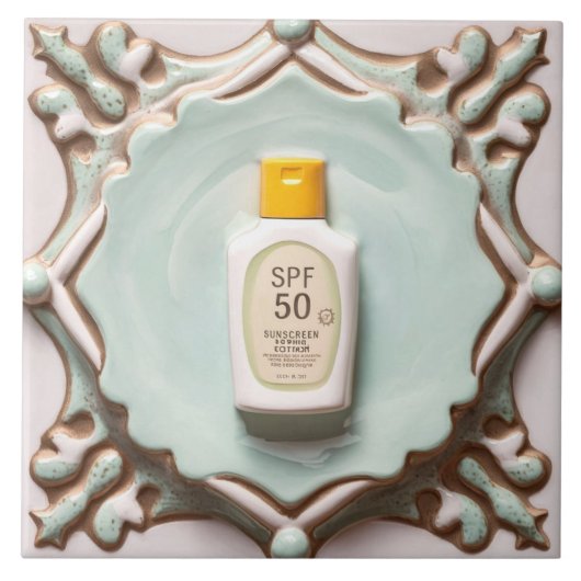 ミントサンスクリーンサンスクリーンローションおもしろいバスルーム タイル (正面)