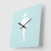 ミントシック スクエア壁時計 (傾斜)