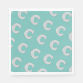 ミントシルバーレターC スタンダードランチョンナプキン (正面)