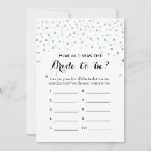 ミントシルバー2xブライダルシャワーゲームオールド |アドバイス