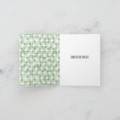 ミントジオメトリック抽象芸術ありがとう サンキューカード (内部)