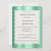 ミントジュエルリボン ブライダルシャワー 招待状 (正面)