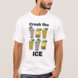 ミントジュレップカクテルでアイスを砕くダービーパーティー Tシャツ