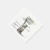 ミントジュレップドリンクレシピカクテルナプキン スタンダードカクテルナプキン (角)