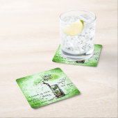 ミントジュレップドリンクレシピ スクエアペーパーコースター (インサイチュ)