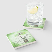 ミントジュレップドリンクレシピ ストーンコースター (横)