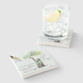 ミントジュレップドリンク ストーンコースター (横)