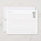 ミントジュレップホースレースブライダルシャワーレシピカード 招待状 (裏面)