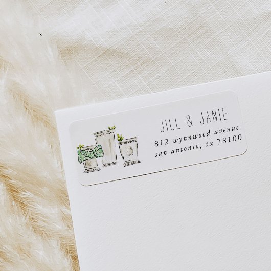 ミントジュレップ差出人住所ラベル ラベル