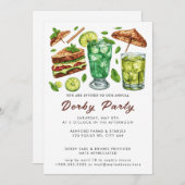 ミントジュレップ競馬ダービー日パーティー 招待状 (正面/裏面)