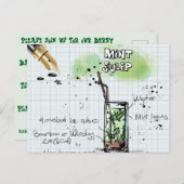 ミントジュレプダービーパーティの招待状 ポストカード (正面/裏面)