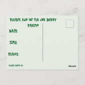 ミントジュレプダービーパーティの招待状 ポストカード (裏面)