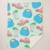 ミントジュレプバミューダバッグサンダルスダービー シェルパブランケット (正面)