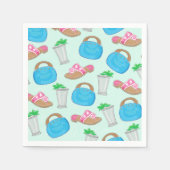 ミントジュレプバミューダバッグサンダルスダービ名門私立校風のー スタンダードカクテルナプキン (正面)