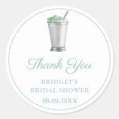 ミントジュレプホースレースブライダルシャワーの恩恵 ラウンドシール (正面)