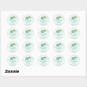 ミントスイーツの水彩サンクスギフト ラウンドシール (シート)