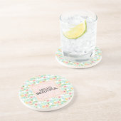 ミントストライプフローラシック コースター (側面)