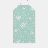 ミントスノーフレーククリスマス ギフトタグ (裏面)