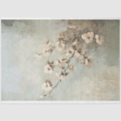 ミントセージグリーン抽象芸術さくらんぼ花 薄葉紙 (正面)