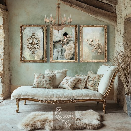 ミントセージグリーン抽象芸術さくらんぼ花 薄葉紙