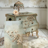 ミントセージグリーン抽象芸術さくらんぼ花 薄葉紙