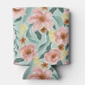 ミントセージピンクフローラスクリプトブライダルシャワーカスタム 缶クーラー (裏面)