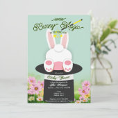 ミントソファニー魔法ハットトリックガーデンベイビーシャワー 招待状 (スタンド正面)