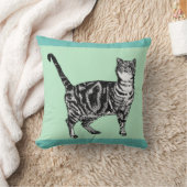ミントタビーキャット猫ペット動物クッション クッション (ブランケット)