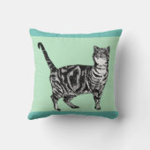 ミントタビーキャット猫ペット動物クッション クッション (裏面)