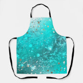 ミントターコイズフォイルの背景 エプロン (正面)